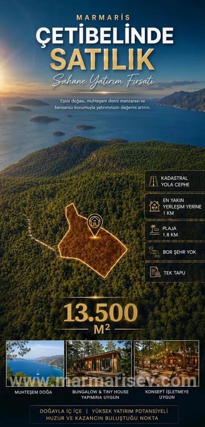 Feld Zu verkaufen in Çetibeli Bz. Marmaris - Feld-Zonierung - 13.500 m²