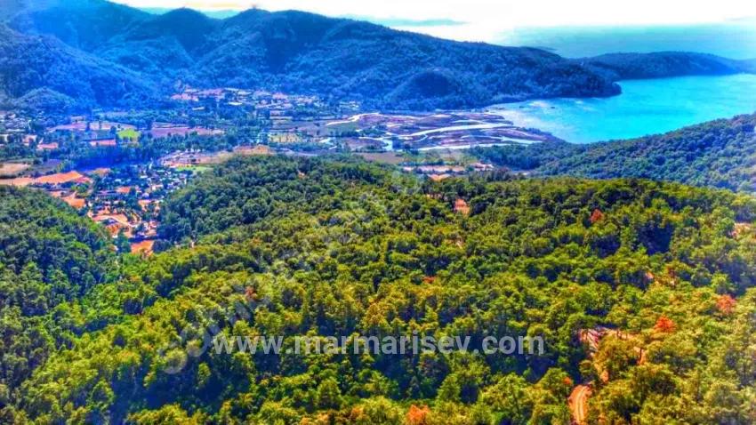 Marmaris Çetibelinde Wald Innerhalb 13.500 m2 Privat Nutzungsbereich