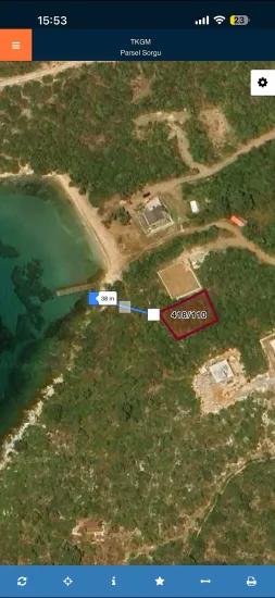 Milaş am Strand In der Nähe von kıyıkışlacıkta direkt am Meer satılık 650 m2 eigenes Grundstück