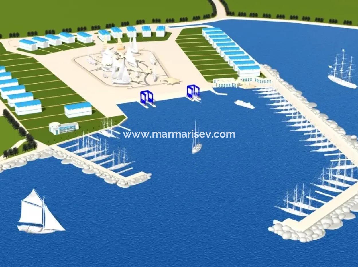 Das Land Zum Verkauf Von Marmaris In Der Nähe Des Meeres Grundstück Hotels, Marina, Yacht Club Land 4000 M2