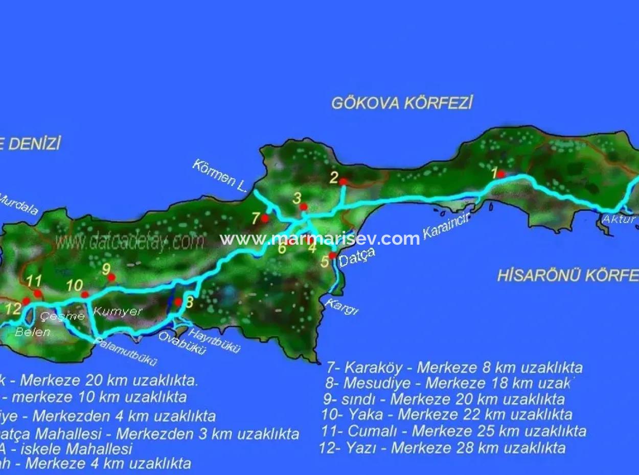 Grundstück Zum Verkauf Geeignet Für Den Bau Eines Hotels Am Meer Mit 10000M2 Tourismus Zonierung An Der Küste In The District Of Datca