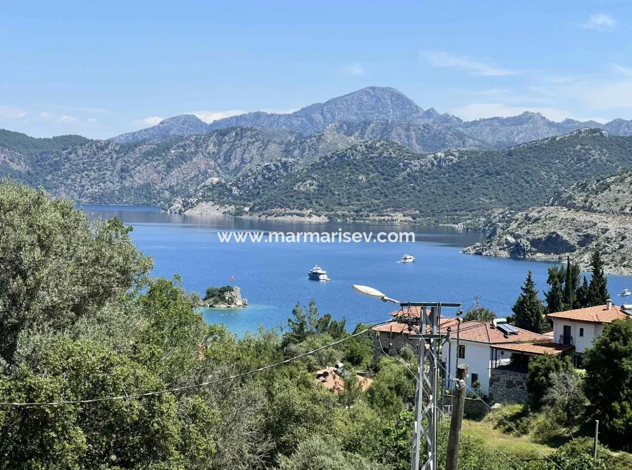 3 Zimmer 1 Wohnzimmer 140M2 2 Villen Zum Verkauf Mit Pool Mit Herrlichem Meerblick Im Viertel Selimiye Im Bezirk Marmaris