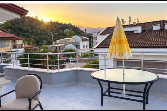In Camiavlu, Marmaris Detached with Pool & Spacious Garden 4+1 Furnished For Rent Luxury Triplex