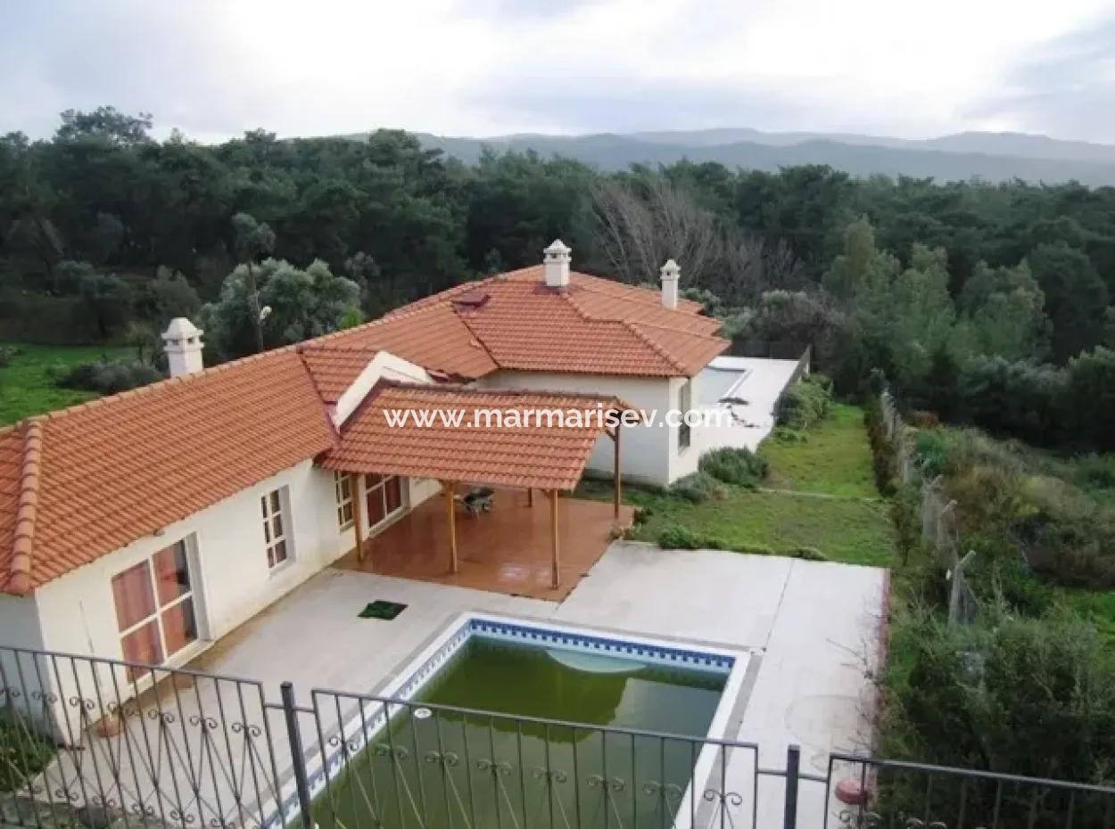 In Atakoy District, Pool, 340M2 Farmhouse With 4300M2 7 Rooms 2 Living Room