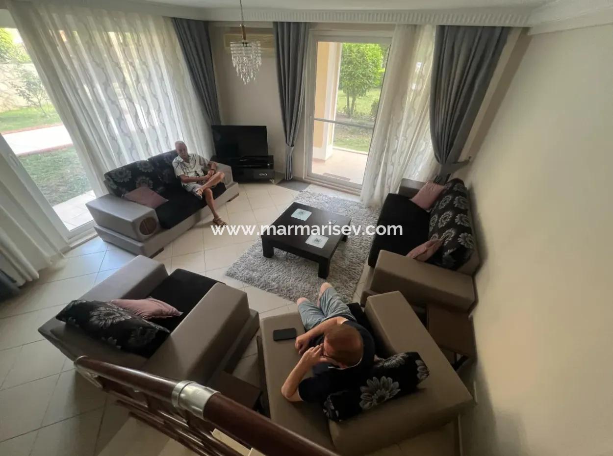 Our 2 Rooms And 1 Living Room Duplex Apartment In A Complex With A Swimming Pool In Marmaris İçmeler Are For Sale.