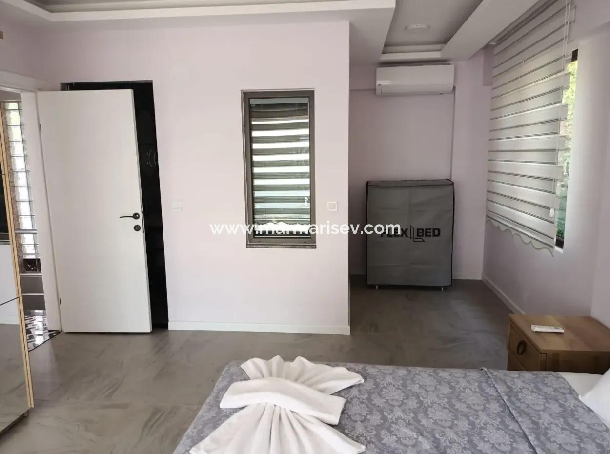 Villa For Sale In Marmaris Söğüt Village, With Magnificent Sea View, Swimming Pool, Parking, 3 Rooms, 1 Living Room, Garden, 200M2 Usage Area