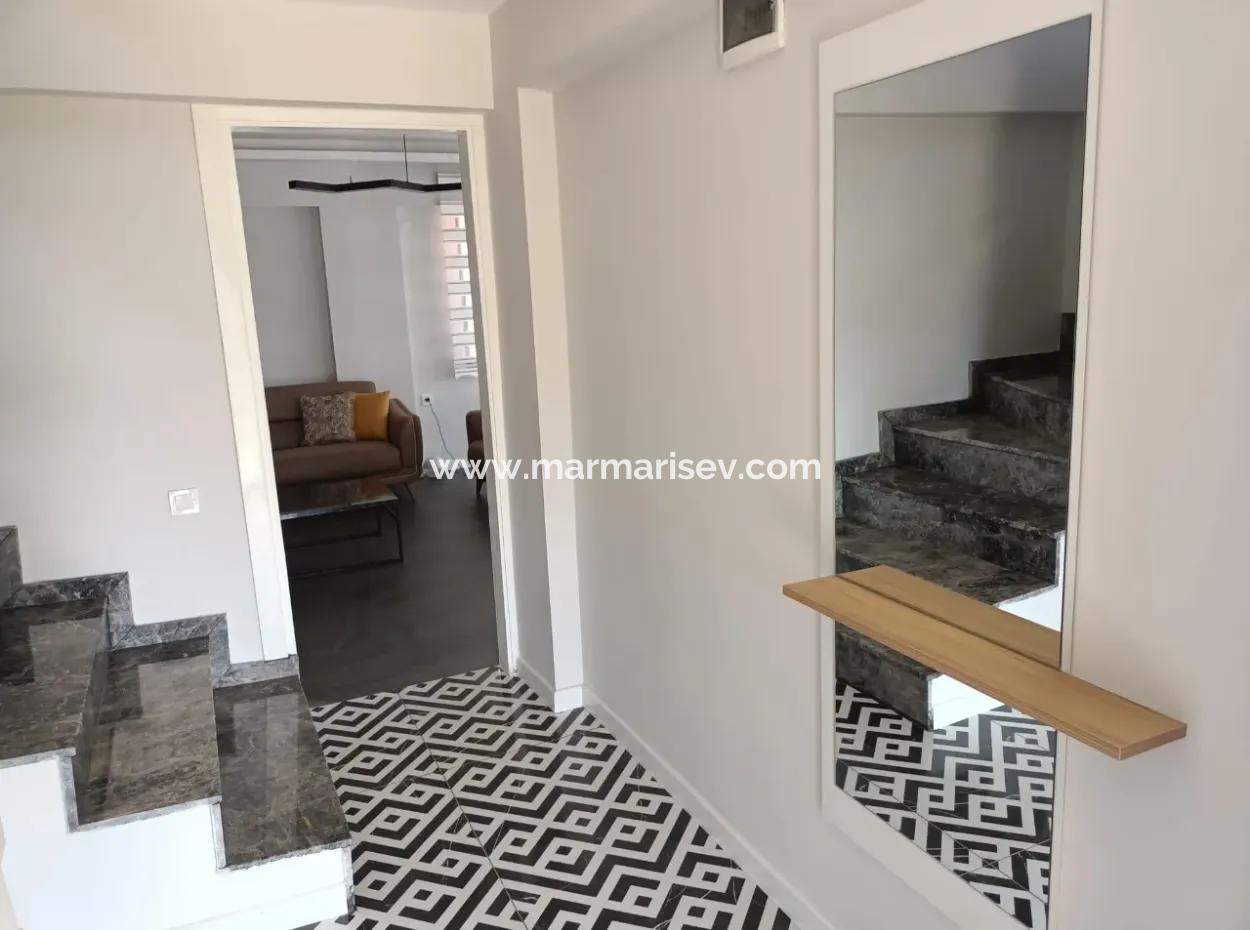 Villa For Sale In Marmaris Söğüt Village, With Magnificent Sea View, Swimming Pool, Parking, 3 Rooms, 1 Living Room, Garden, 200M2 Usage Area