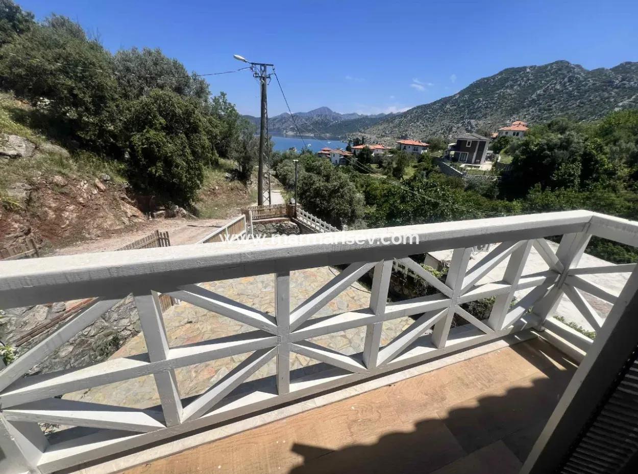 3 Rooms 1 Living Room 140M2 2 Villas For Sale With Swimming Pool With Magnificent Sea View In Selimiye Neighborhood Of Marmaris District
