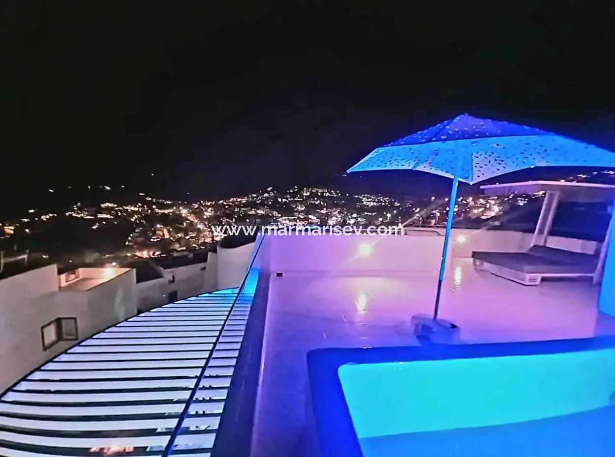A Detached Villa For Sale With A Magnificent Sea View Swimming Pool In Kalkan Is A Custom-Made Villa