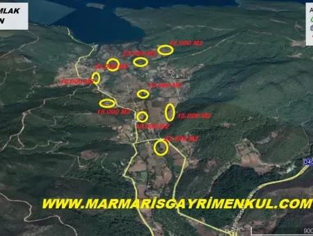 Urgent For Sale Plot In The Village Of 25.000 M2 Glazed Marmaris