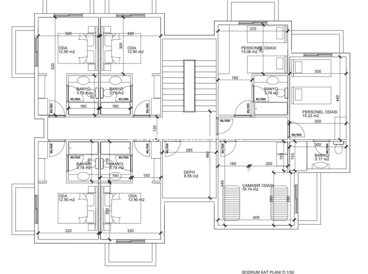 Marmaris Çamlı Köyünde Orman Manzaralı 1400M2 Arsa İçerisinde Yüzme Havuzlu Satılık Butik Otel