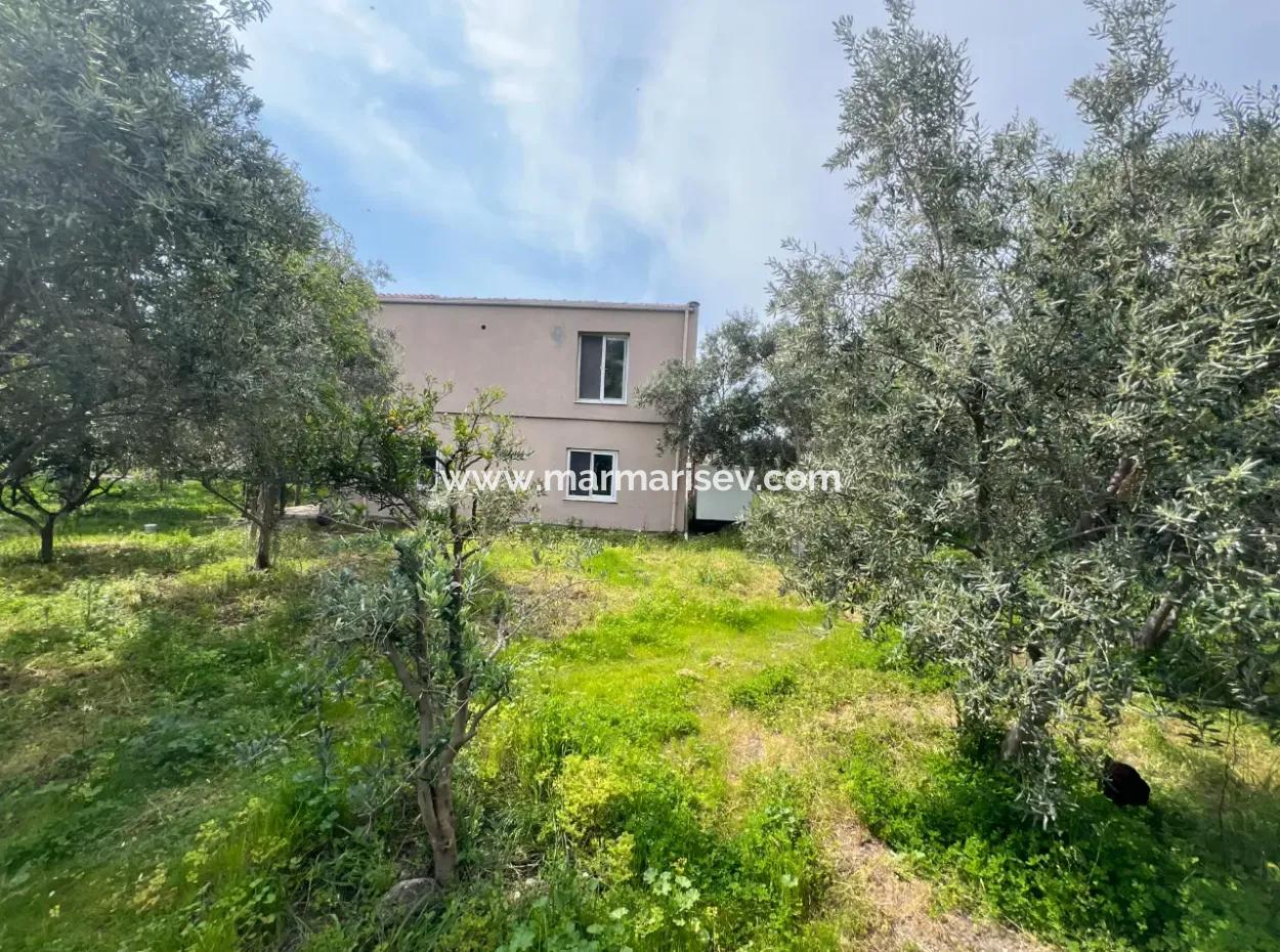 Marmaris Söğüt Mahallesi Denize Sıfır 2000M2 Arsa Satılık Müstakil Ev.önüne Tekne Bağlamaya Uygun.