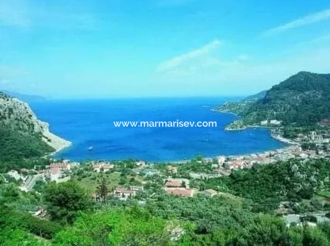 Marmaris,Den 18 Km Uzaklıkta  20000M2 İmarlı Deniz Manzaralı Arsa Satılık